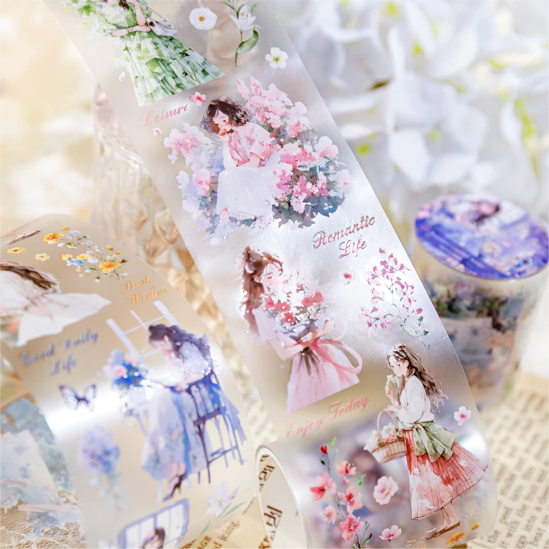 Beautiful Garden Series PET Tape For DIY Scrapbook Decor