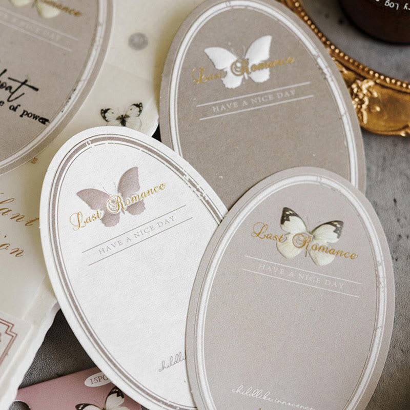 Butterfly Letters Series Hot Stamping Paper Set Decorative Journaling Paper