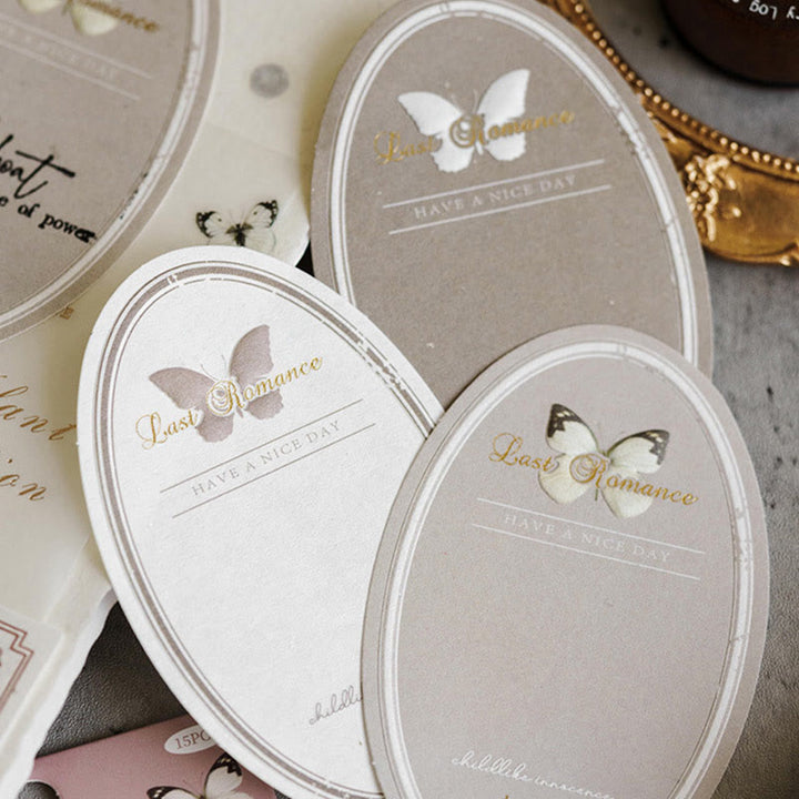 Butterfly Letters Series Hot Stamping Paper Set Decorative Journaling Paper