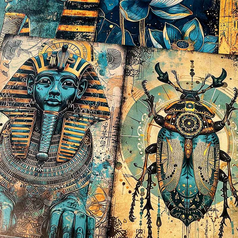 Pharaonic Mystics Of Egypt Series Paper Set Decorative Journaling Paper