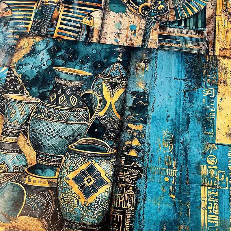 Pharaonic Mystics Of Egypt Series Paper Set Decorative Journaling Paper