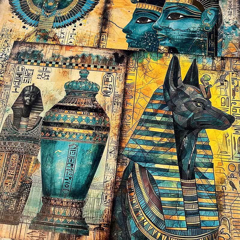 Pharaonic Mystics Of Egypt Series Paper Set Decorative Journaling Paper