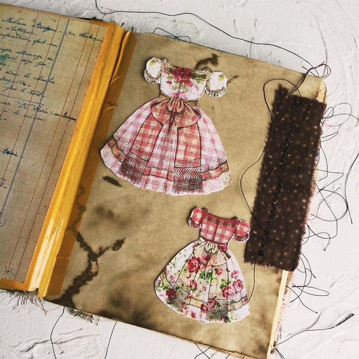 Retro Sweet Dress Series Paper Set Decorative Journaling Paper