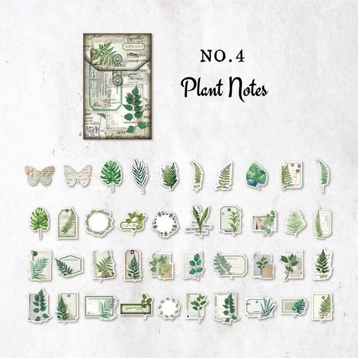 Vintage Plants Flowers Sticker DIY Sticker Pack Scrapbooking Supplies