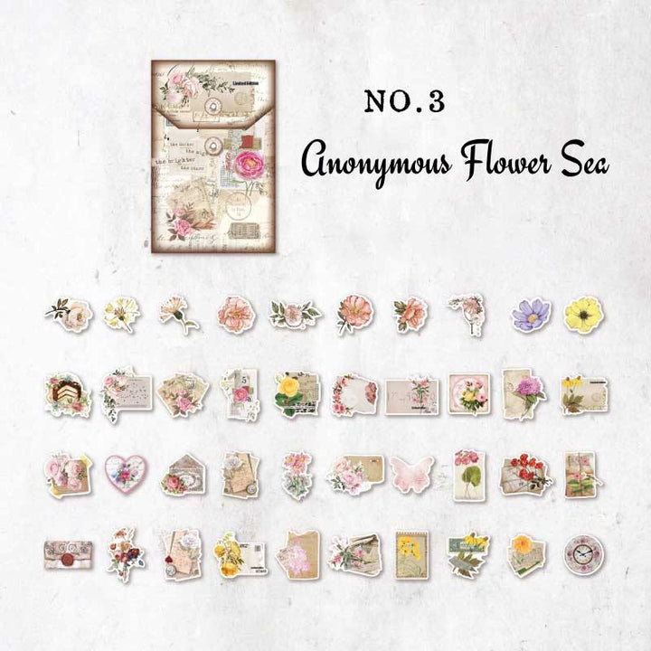 Vintage Plants Flowers Sticker DIY Sticker Pack Scrapbooking Supplies