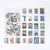 Retro Plants Stamp Shaped Sticker Stamp Museum Series Scrapbook Stickers