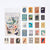 Retro Plants Stamp Shaped Sticker Stamp Museum Series Scrapbook Stickers