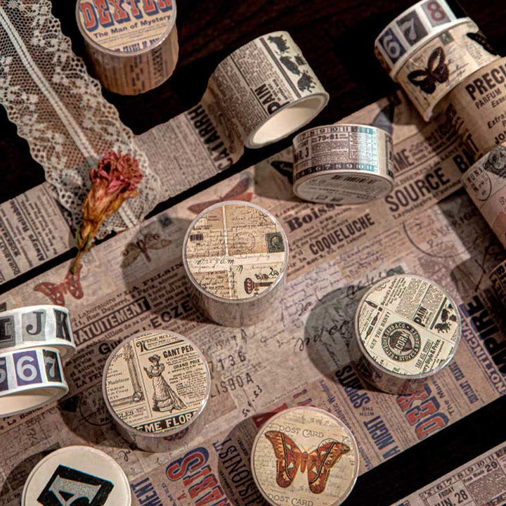 Old Newspaper New Article Series Washi Tape Decorative Scrapbook Tape