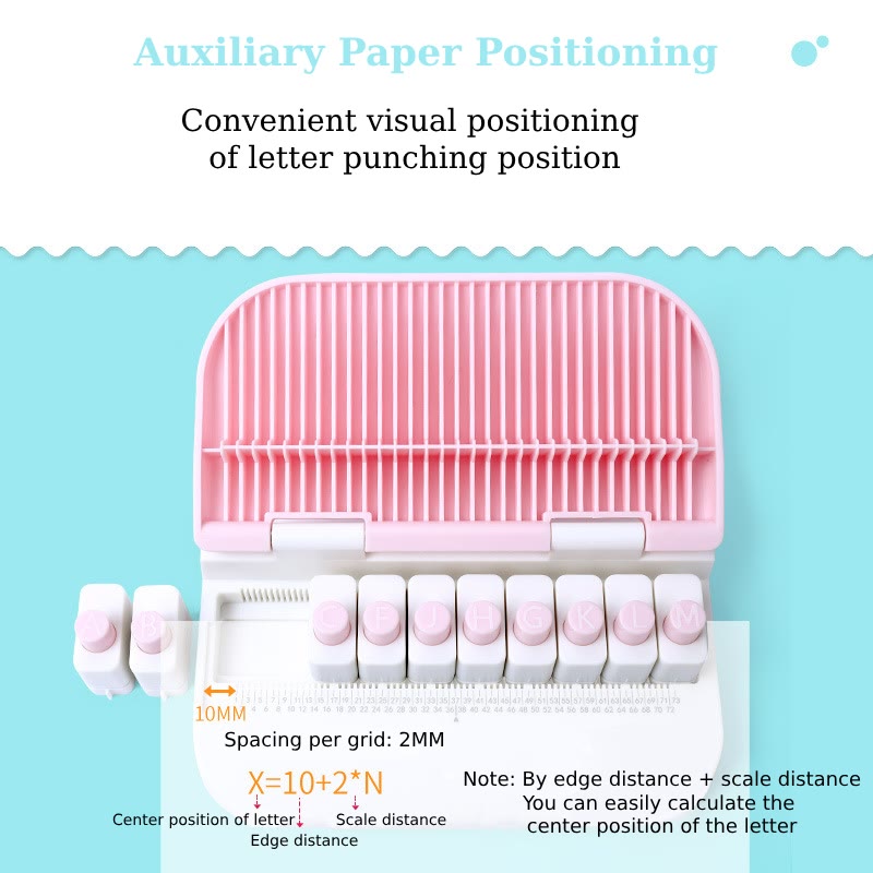 26 English Letter Hole Punch Handcrafts Alphabet Embosser For DIY