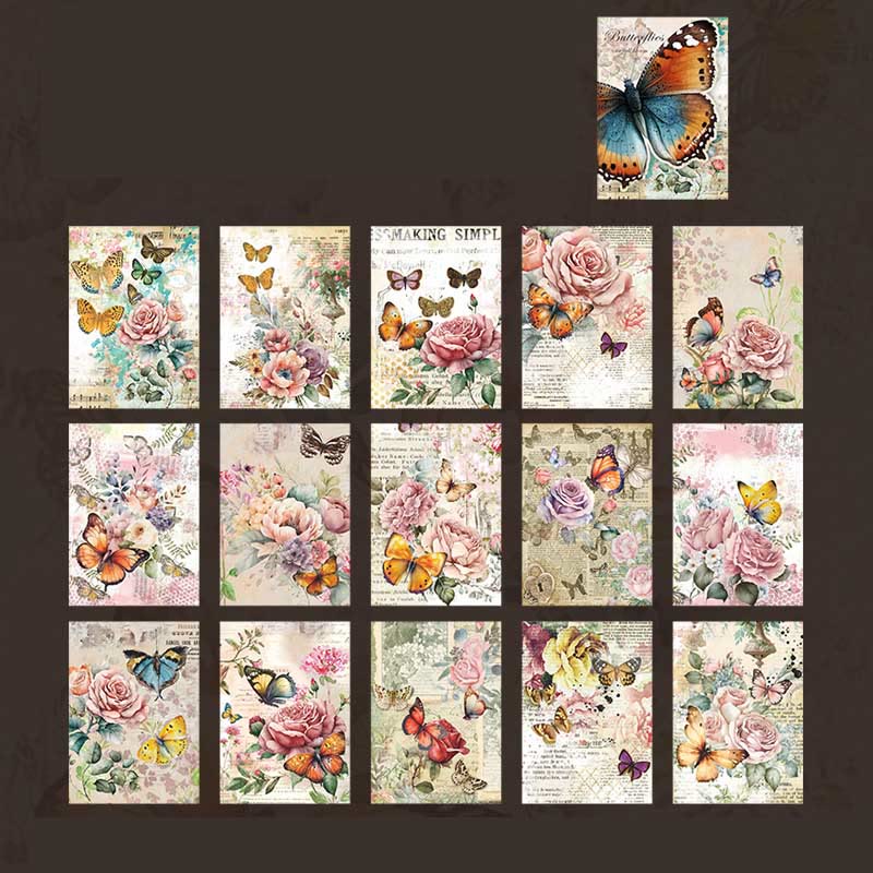 Butterfly Blooming Series Paper Decorative Journaling Paper