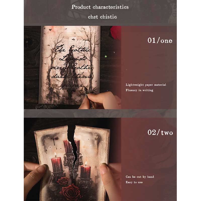 Gothic Dark Series Paper Decorative Journaling Paper