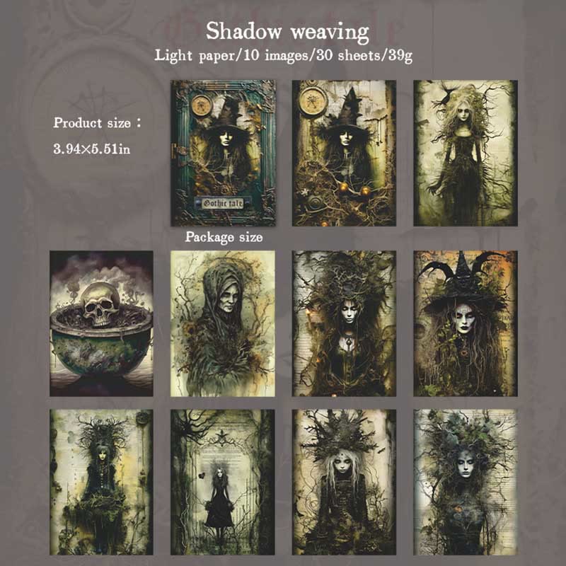 Gothic Dark Series Paper Decorative Journaling Paper