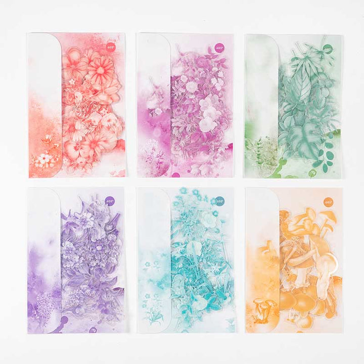 The Four Times Series Of Flowers Sticker For Journal Decor