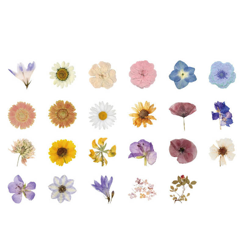 46pcs Flowers Write Poems Series Sticker For DIY Journal Decor