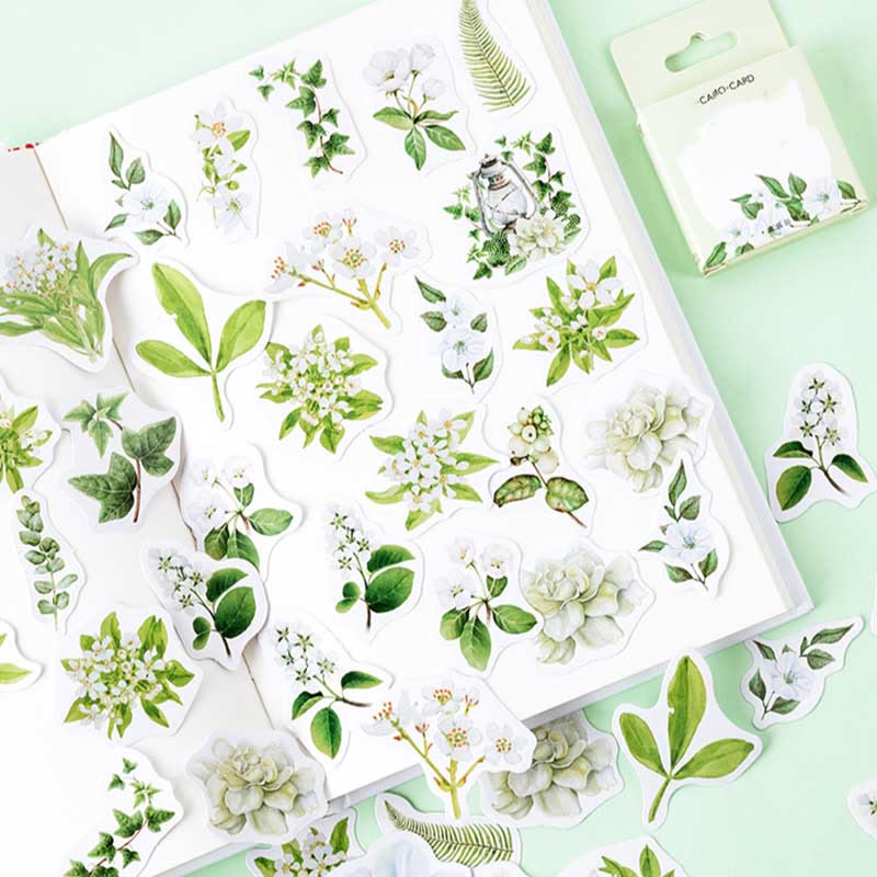 46pcs Gardenia In Blossom Series Sticker For DIY Journal Decor