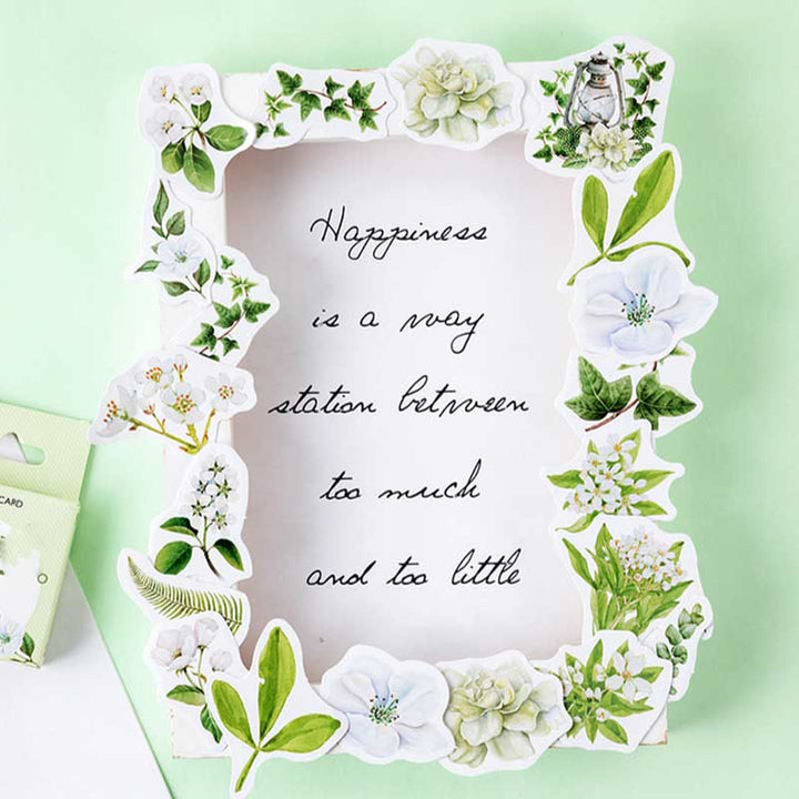 46pcs Gardenia In Blossom Series Sticker For DIY Journal Decor