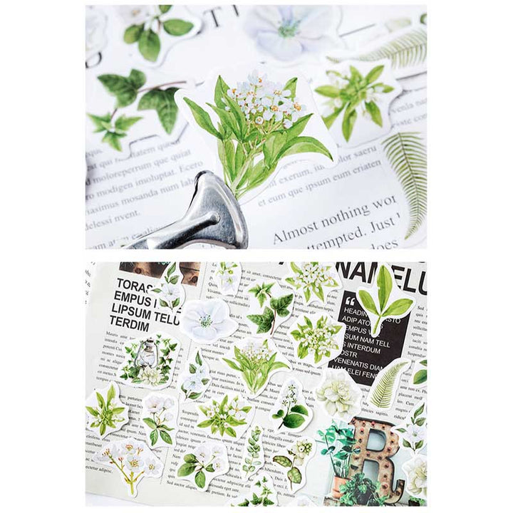 46pcs Gardenia In Blossom Series Sticker For DIY Journal Decor