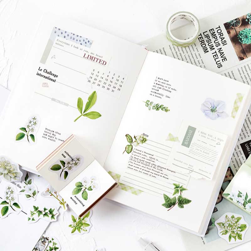 46pcs Gardenia In Blossom Series Sticker For DIY Journal Decor