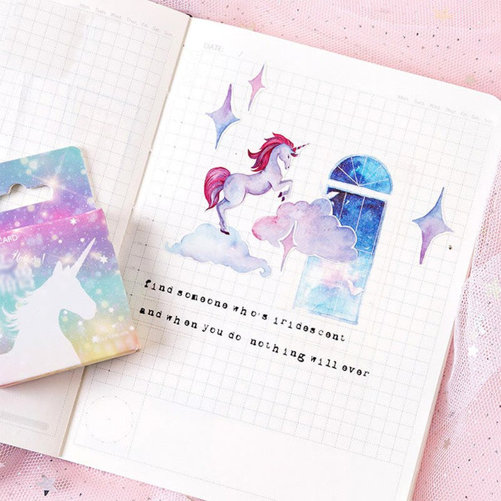 46pcs Lucky Unicorn Series Sticker For DIY Journal Decor