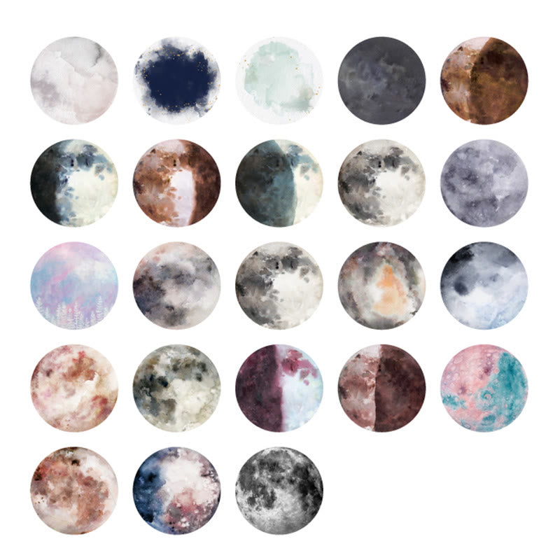 46pcs Moon Inn Series Sticker For DIY Journal Decor