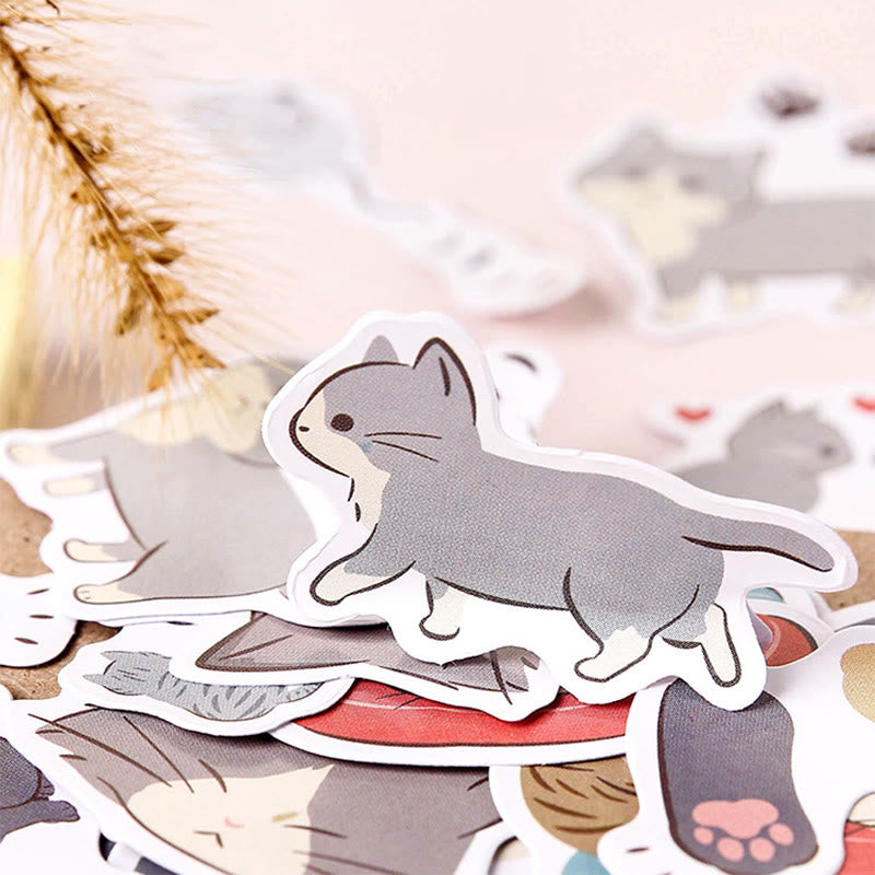 45pcs Diary Of Cat Handling Sticker For DIY Journal Decor