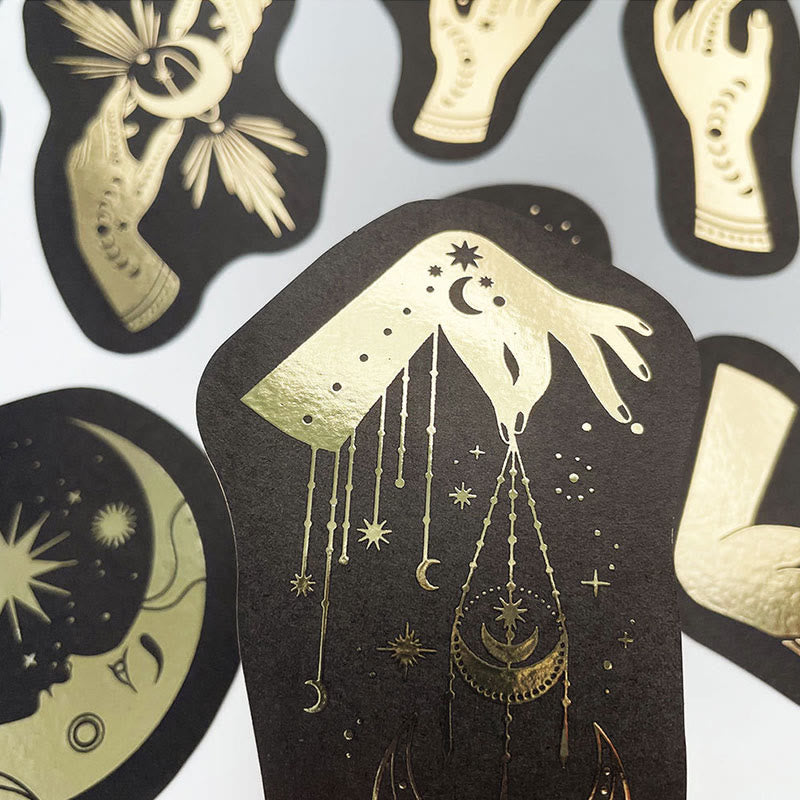 Constellation Girl Gold Stamping Series Sticker For DIY Journal Decor