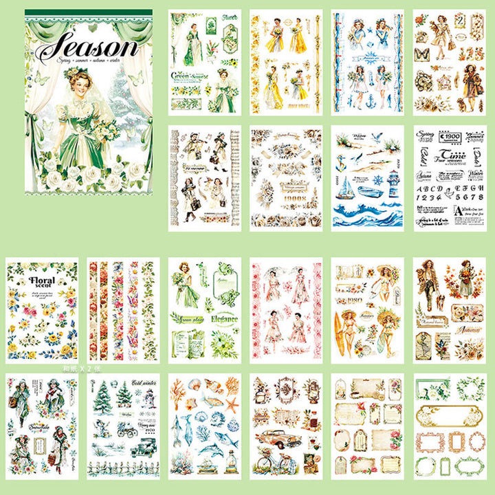 European Ladies Series Sticker Book For DIY Journal Decor