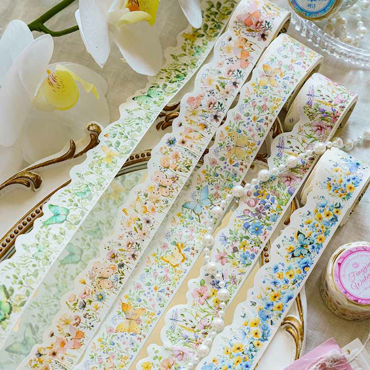 Flowers Ripple Breeze Series Washi Tape Decorative Scrapbook Tape