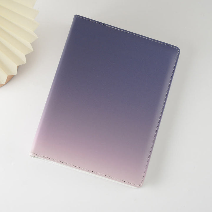 Gradient Color Photo Album With A5 Leather Cover Loose Leaf Binder