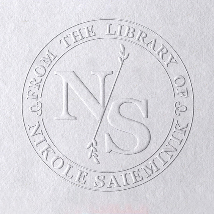 Personalized Embosser Stamp FROM THE LIBRARY OF Book Stamp