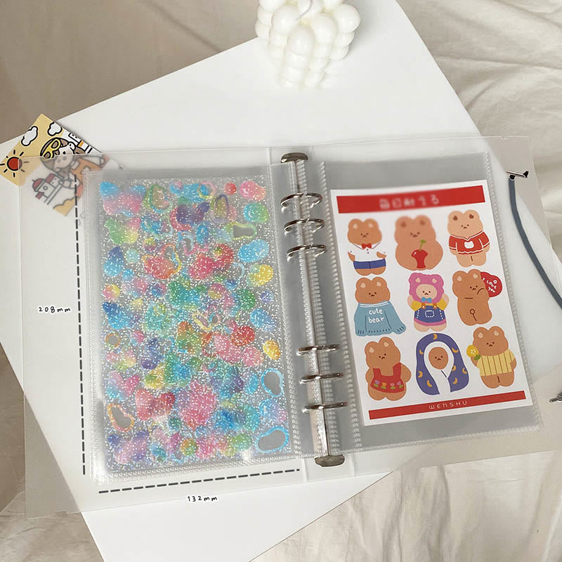 A5 Clear Transparent Cover Photo Album With Loose Leaf Binder