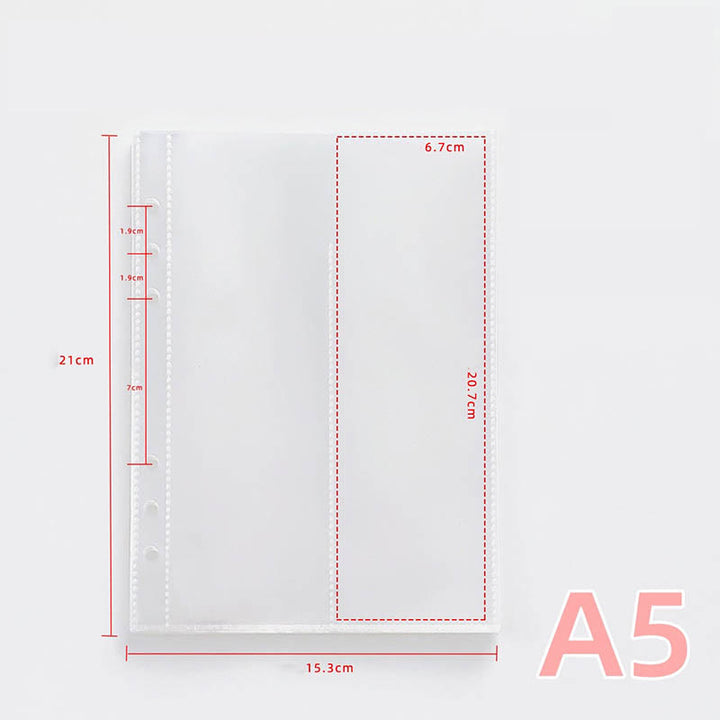 A5 Clear Transparent Cover Photo Album With Loose Leaf Binder