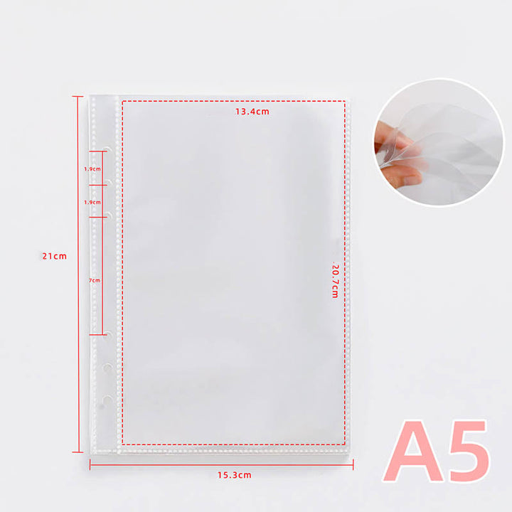 A5 Clear Transparent Cover Photo Album With Loose Leaf Binder