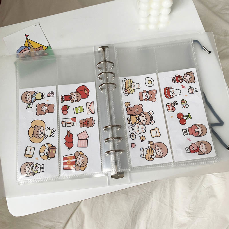 A5 Clear Transparent Cover Photo Album With Loose Leaf Binder