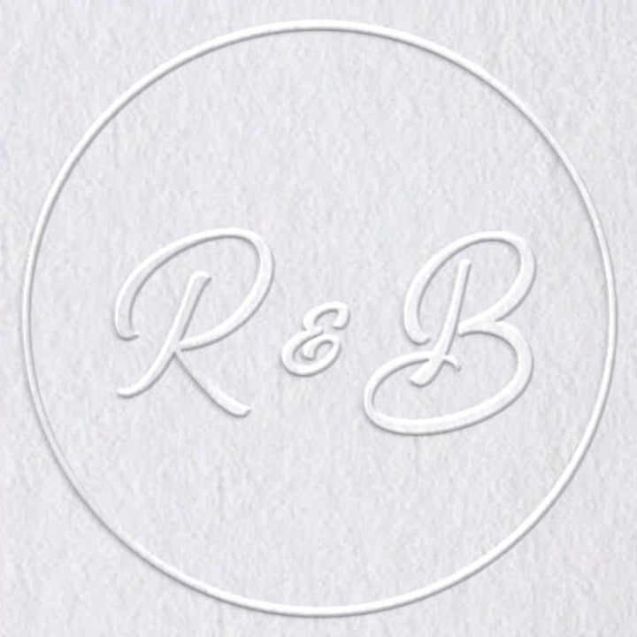 Custom Initials Wedding Embosser Stamp Paper Embossing Stamp