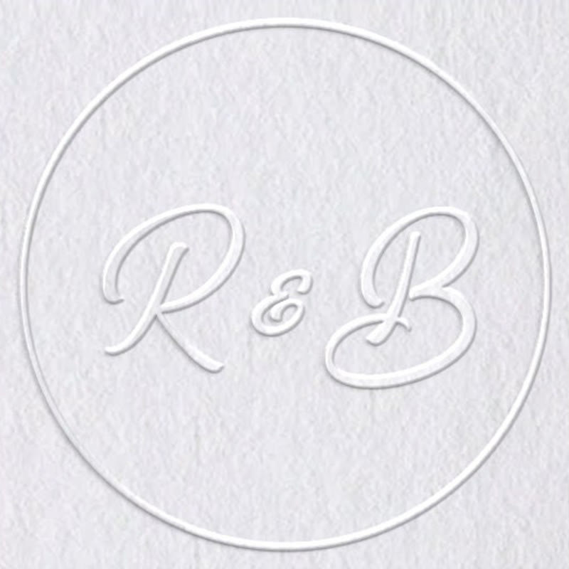 Custom Initials Wedding Embosser Stamp Paper Embossing Stamp