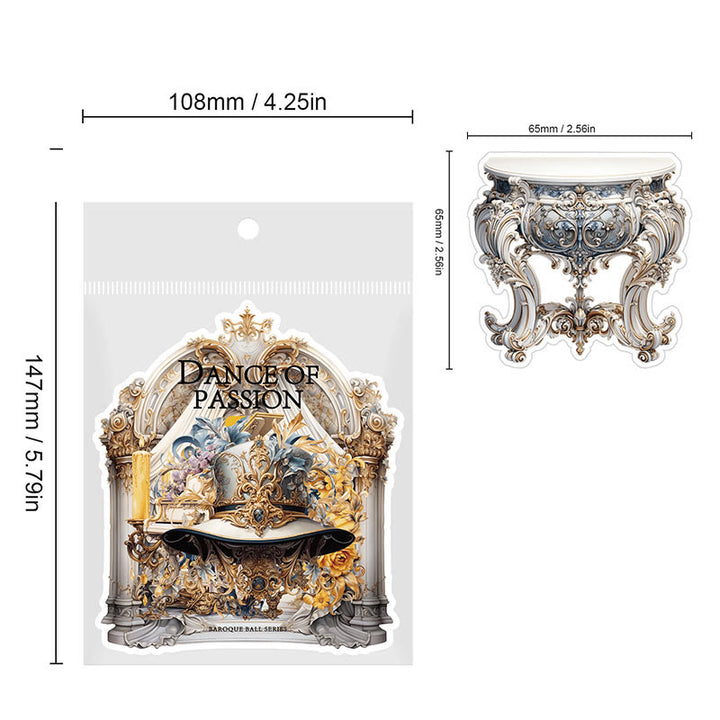 Baroque Ball Series PET Sticker For DIY Journal Decor