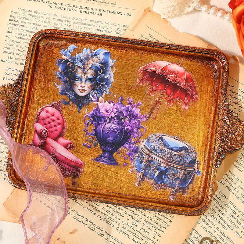 Baroque Ball Series PET Sticker For DIY Journal Decor