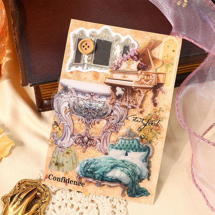 Baroque Ball Series PET Sticker For DIY Journal Decor