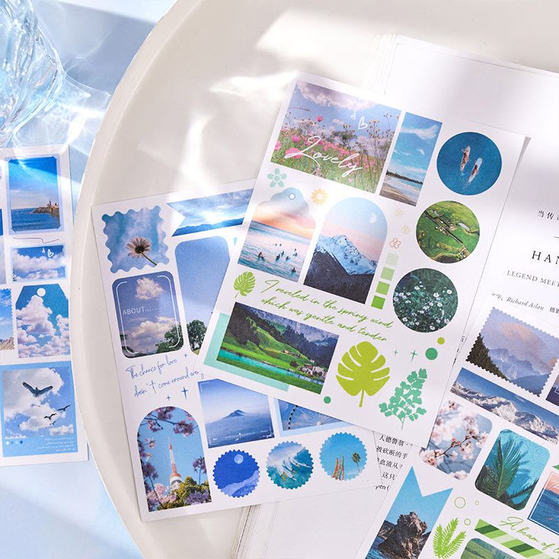 Landscape Magazine Series Sticker Book For DIY Journal Decor