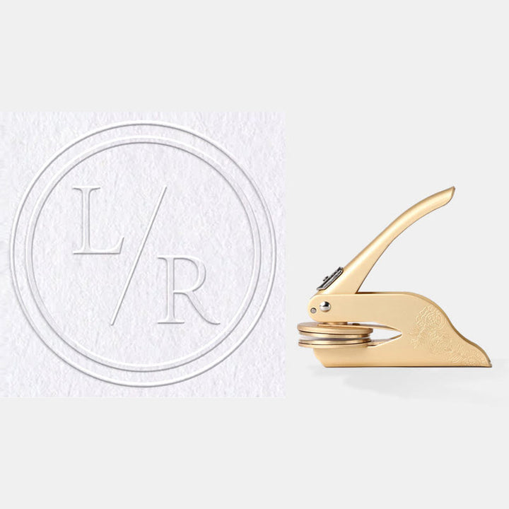 Personalized Monogram Round Logo Embosser DIY Stationery Seal