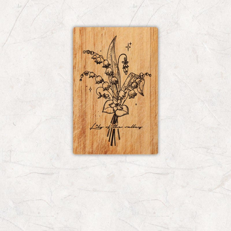 Mountains And Clouds Series Wooden Rubber Stamp