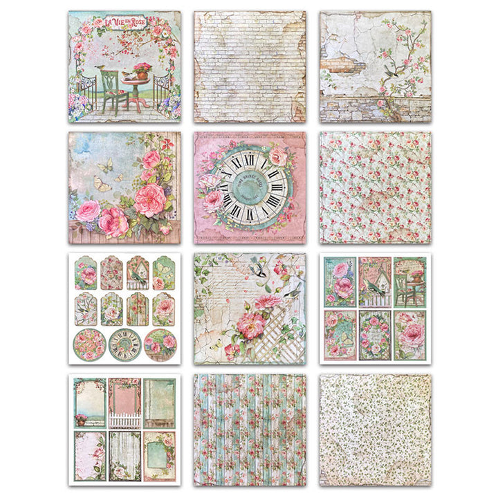 Rose Court Afternoon Tea Series Paper Decorative Journaling Paper