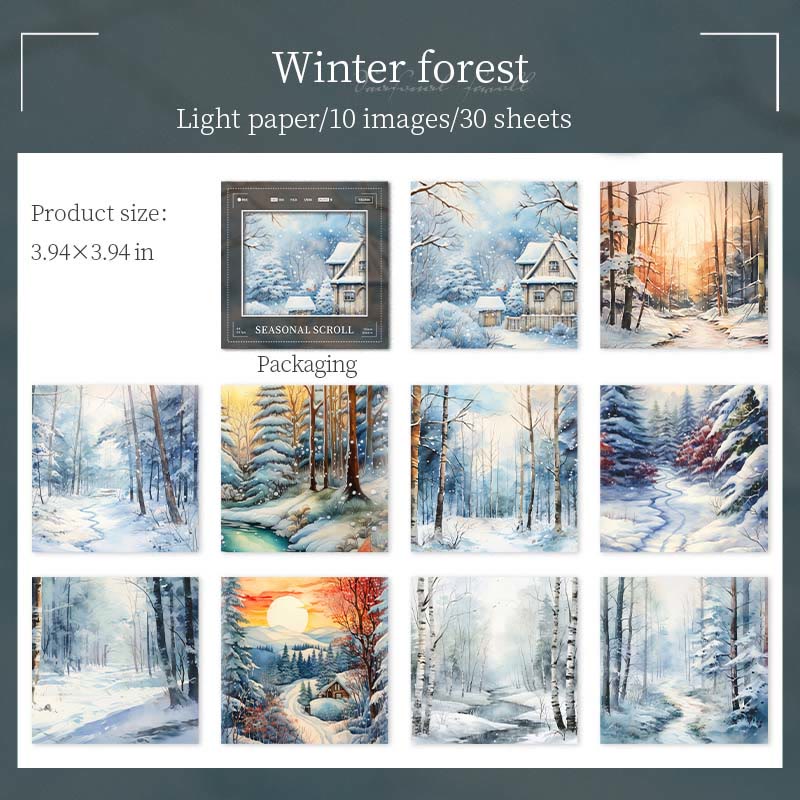 Season Scroll Series Landscape Theme Paper Decorative Journaling Paper