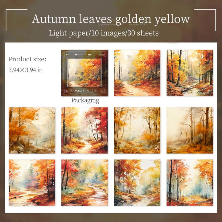 Season Scroll Series Landscape Theme Paper Decorative Journaling Paper