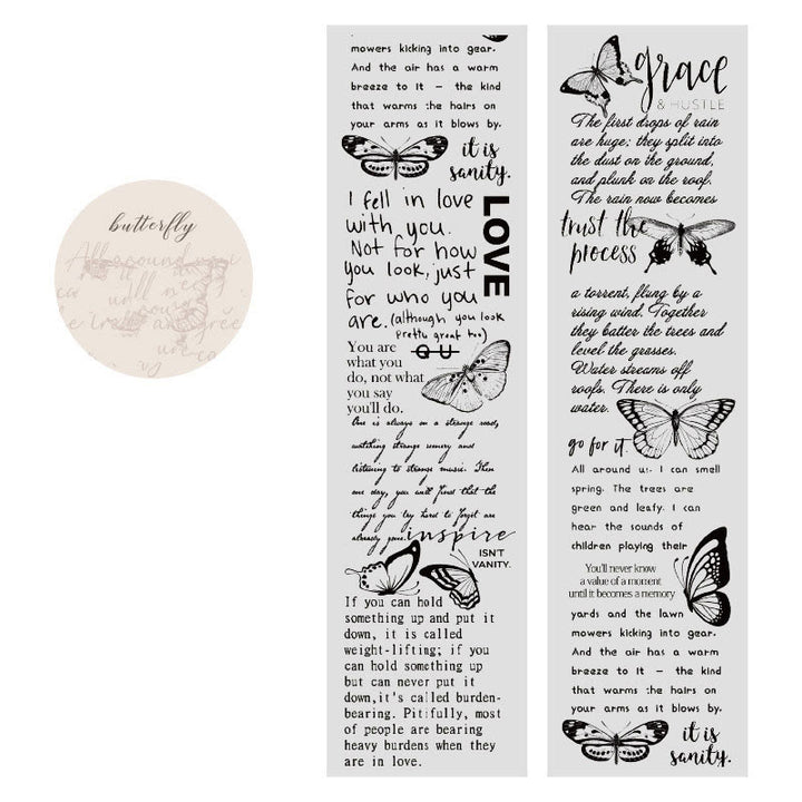 Behind The Time Series Bookish PET Tape Decorative Scrapbook Tape