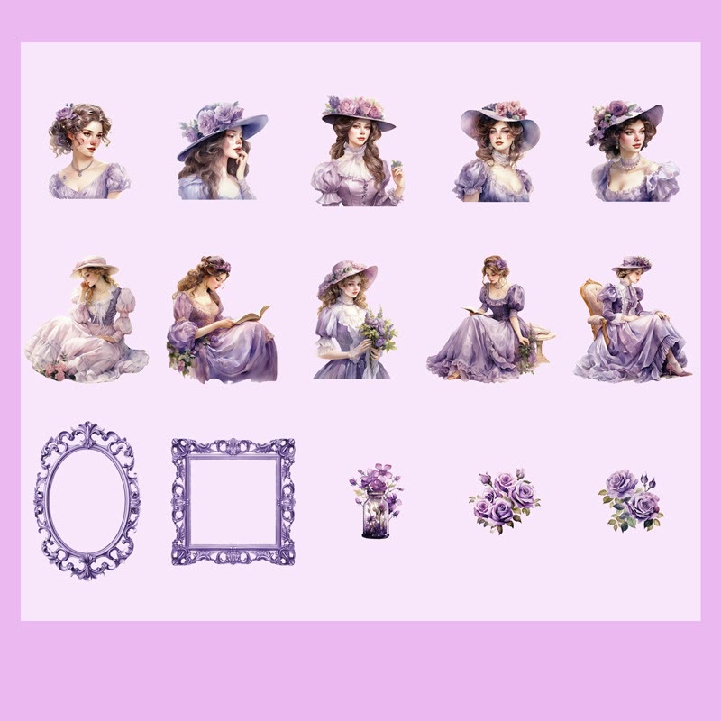 Victoria's Elegant Collection Sticker For DIY Journal Decor