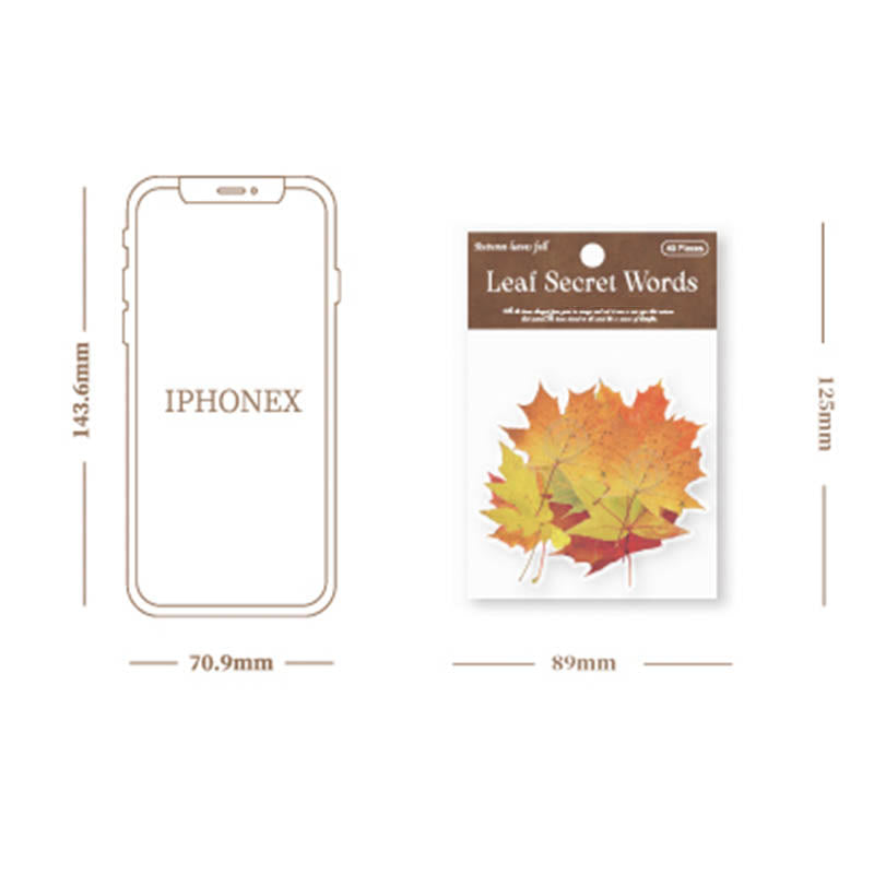 The Secret Language Of Leaves Sticker For DIY Journal Decor