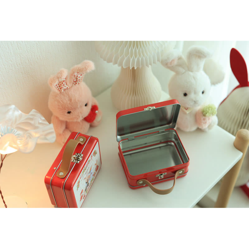 Metal Storage Box For Handmade Scrapbook Crafts Bunny Jars