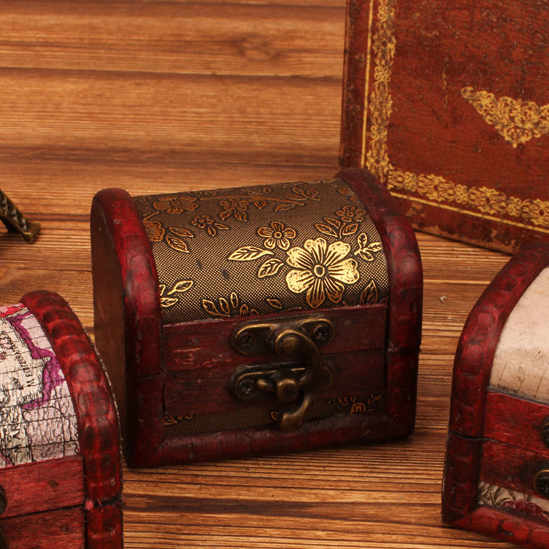 Classical Wooden Storage Box For Handmade Scrapbook Crafts